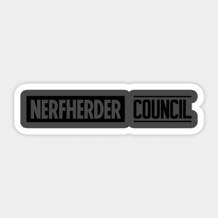 Nerfherder Cinematic Universe logo (black) Sticker